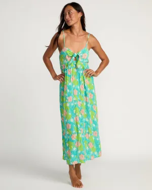 Womens Island In Da Sun Midi Dress - Barrier Reef