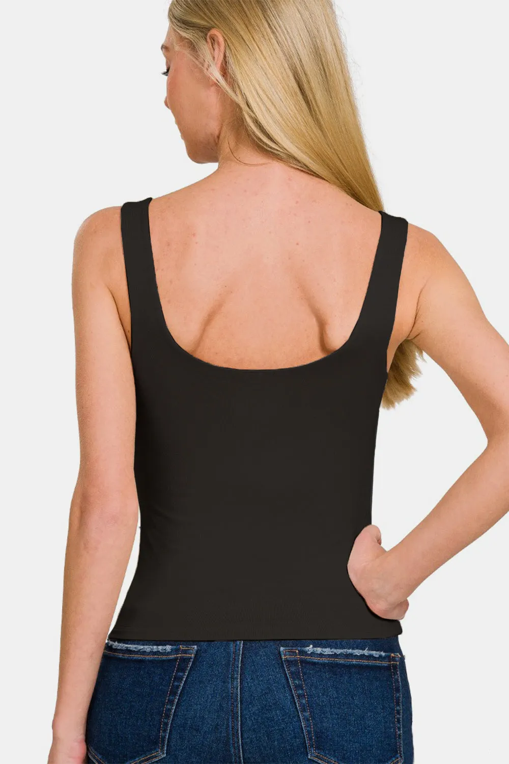 Women's Zenana Double Layer Round Neck Tank