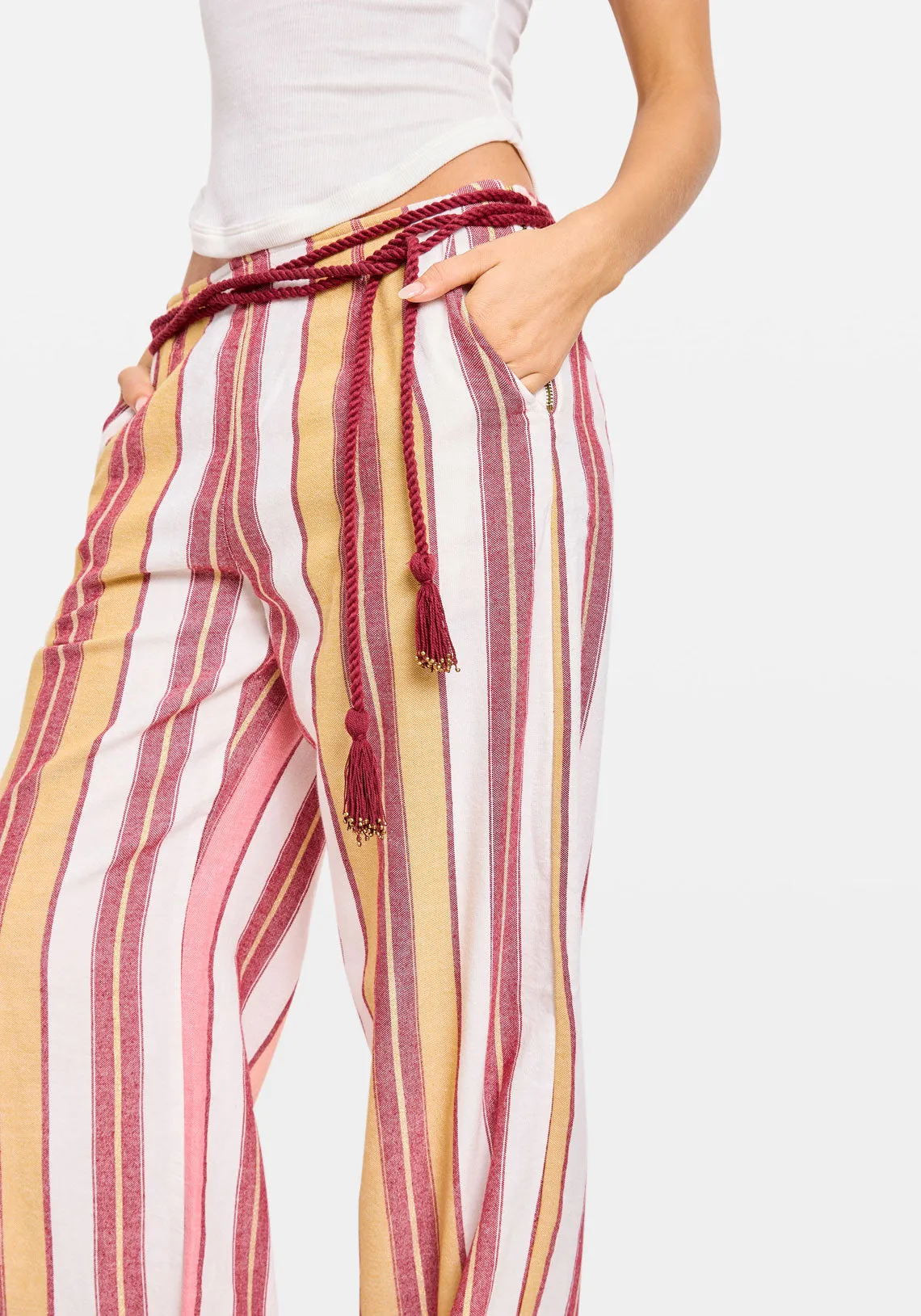 ZEUS PANT CORAL FEZ STRIPE