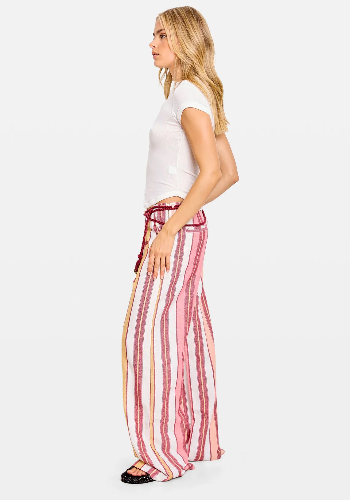 ZEUS PANT CORAL FEZ STRIPE