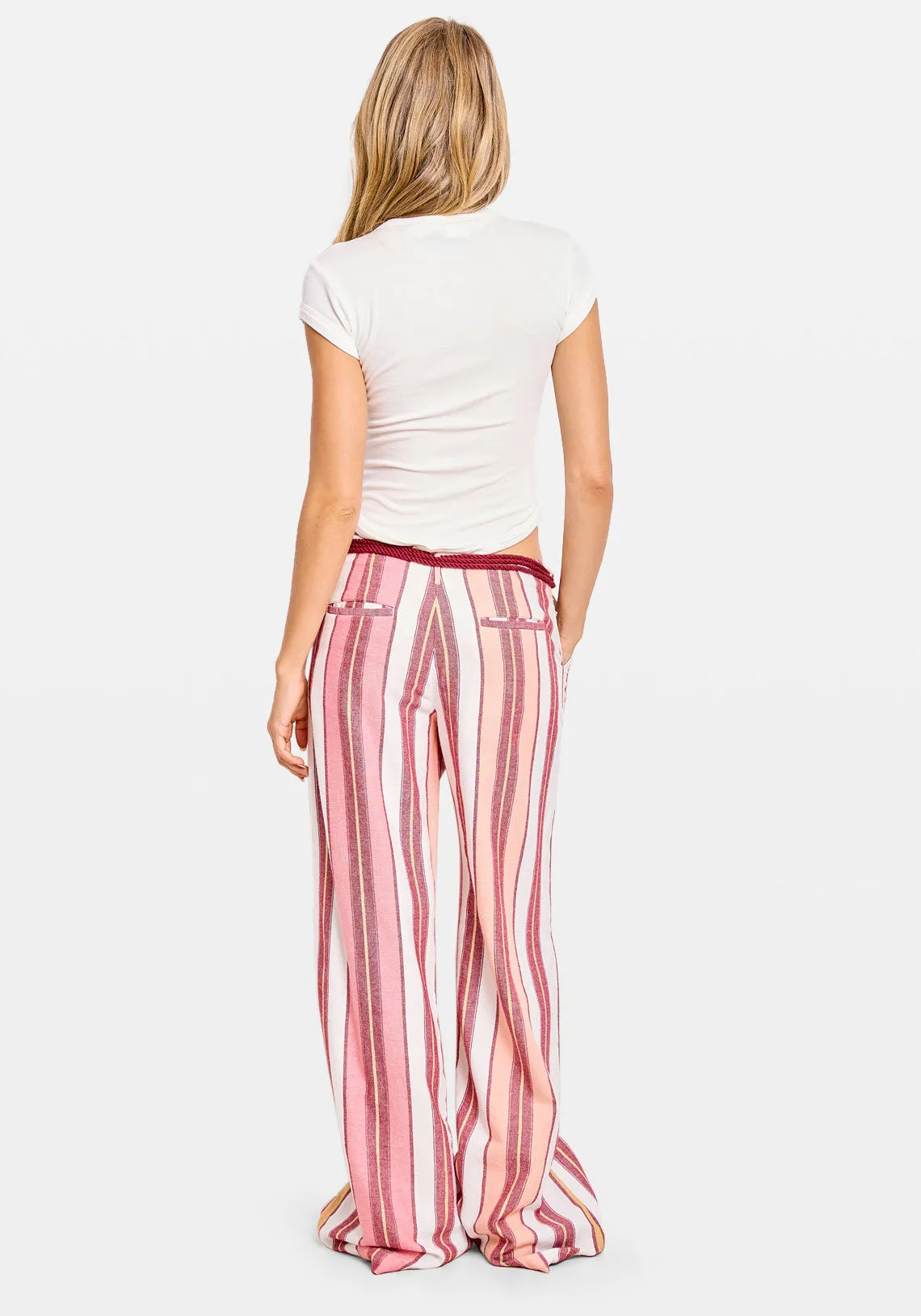 ZEUS PANT CORAL FEZ STRIPE